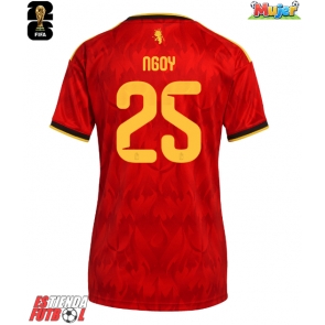 Bélgica Nathan Ngoy #25 Primera Equipación Mujer Mundial 2026 Manga Corta
